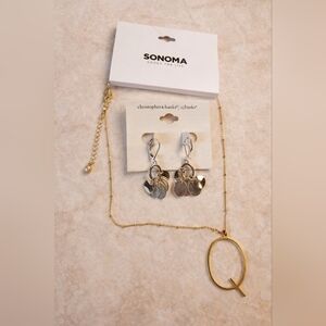Sonoma Gold Necklace with Silver Earrings